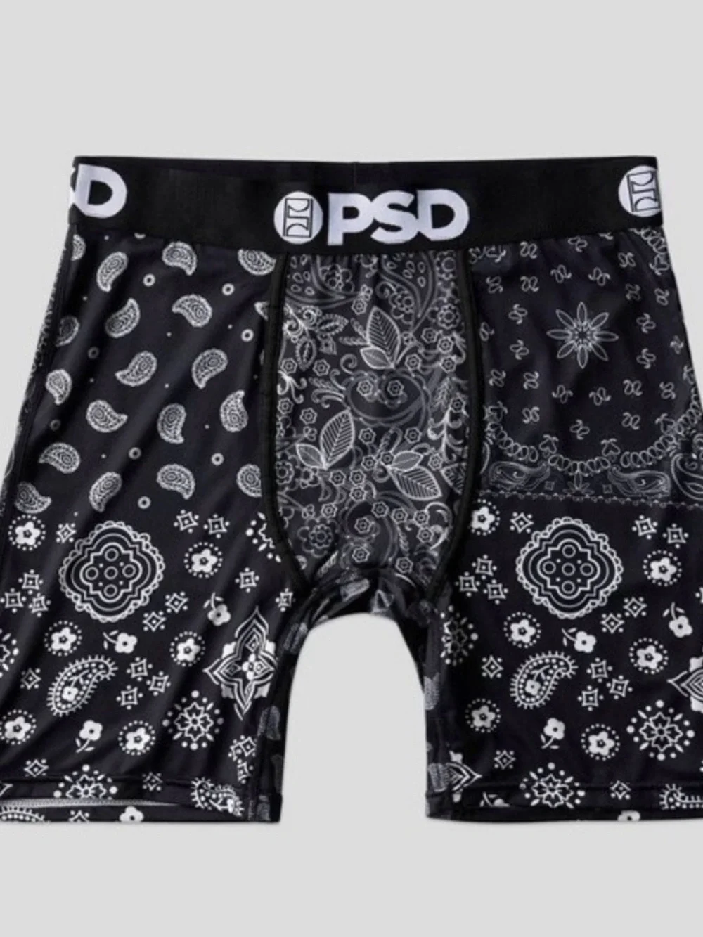 PSD Men’s Underwear Boxer Briefs 2 Pack - Paisley Neon - Size M